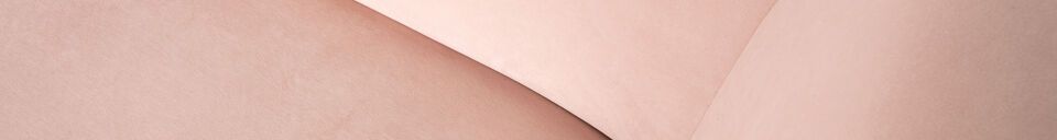 Descriptivo Materiales  Sofá de 3 plazas en terciopelo rosa pálido Studio