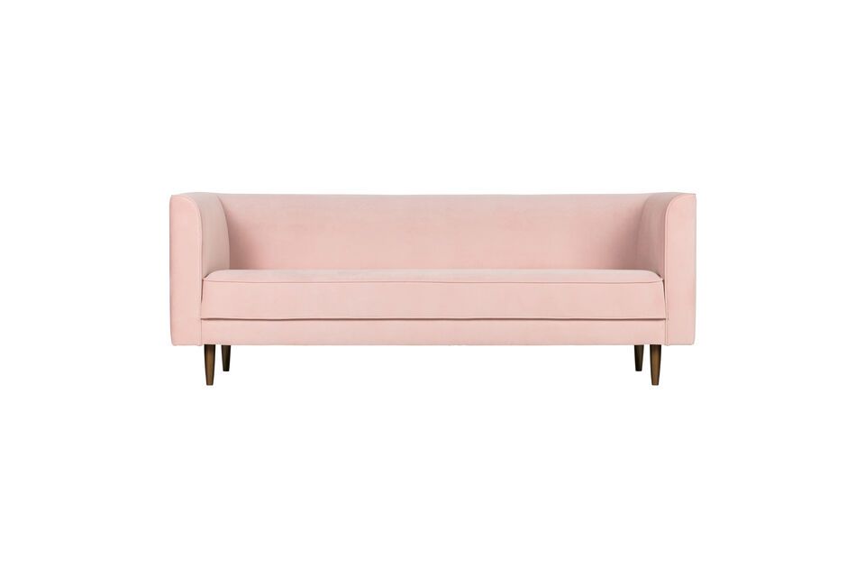 Sofá de 3 plazas en terciopelo rosa pálido Studio Vtwonen