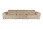Miniatura Sofá de 4 plazas de tela beige Hackman Clipped
