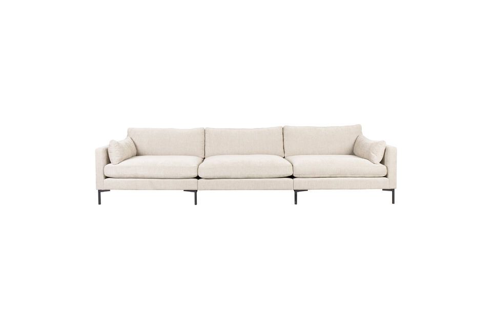 Sofá de 4 plazas de tela crema Summer Zuiver