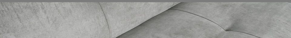 Descriptivo Materiales  Sofá de 4 plazas en tejido gris claro Skin