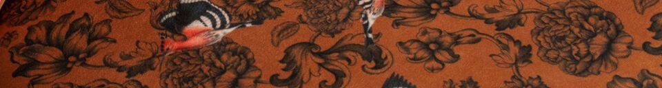 Descriptivo Materiales  Sofá de terciopelo estampado Fénix Sara