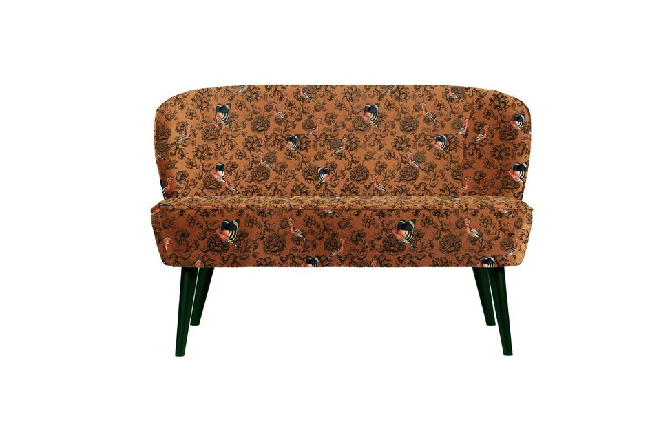 Sofá de terciopelo estampado Fénix Sara Woood