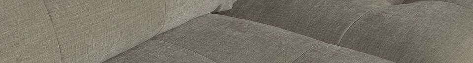 Descriptivo Materiales  Sofá esquinero en tejido gris claro Bar