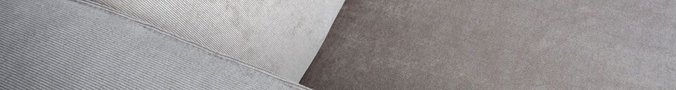 Descriptivo Materiales  Sofá esquinero izquierdo de tela gris Lazy