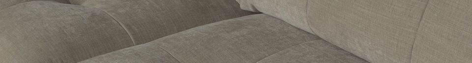 Descriptivo Materiales  Sofá esquinero izquierdo en tejido gris claro Bar