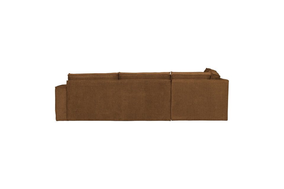 Este sofá está confeccionado en tejido de mezcla gruesa (90%PES 10%PAC) en color bronce