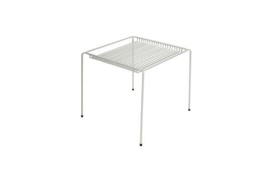 String mesa auxiliar de metal gris claro
