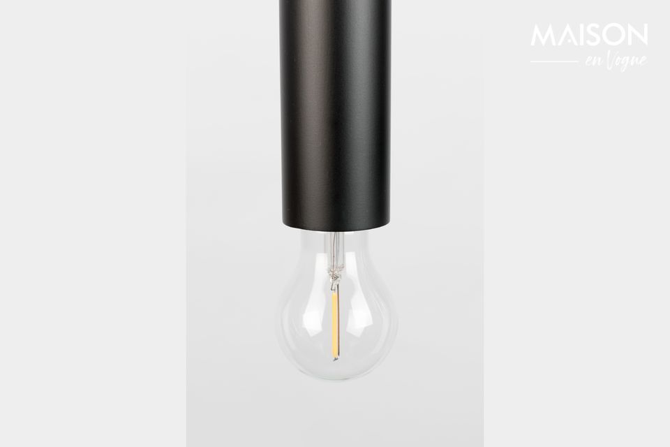 La lámpara de suspensión negra Yuna es una lámpara futurista ideal para crear un ambiente de