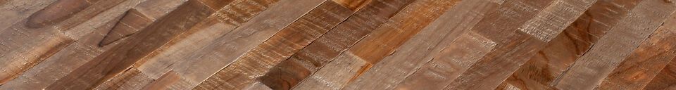 Descriptivo Materiales  Tablero 180x90 en teca y metal marrón Tablo