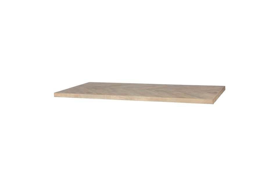 Este robusto y contemporáneo tablero de madera de mango mide 200x90 cm y es perfecto para sentar