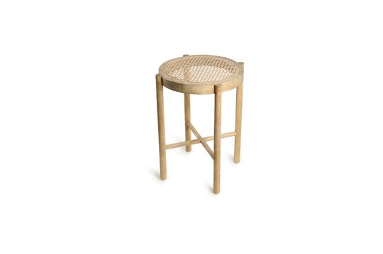 Taburete Broglie en color natural de mimbre