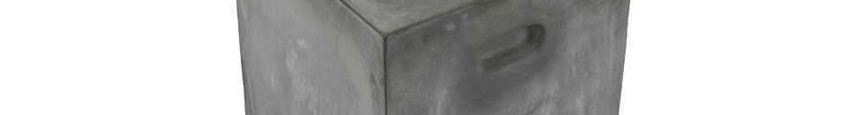 Descriptivo Materiales  Taburete cuadrado Fibreflex gris oscuro