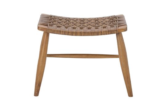 Taburete de cuero marrón Chester Clipped