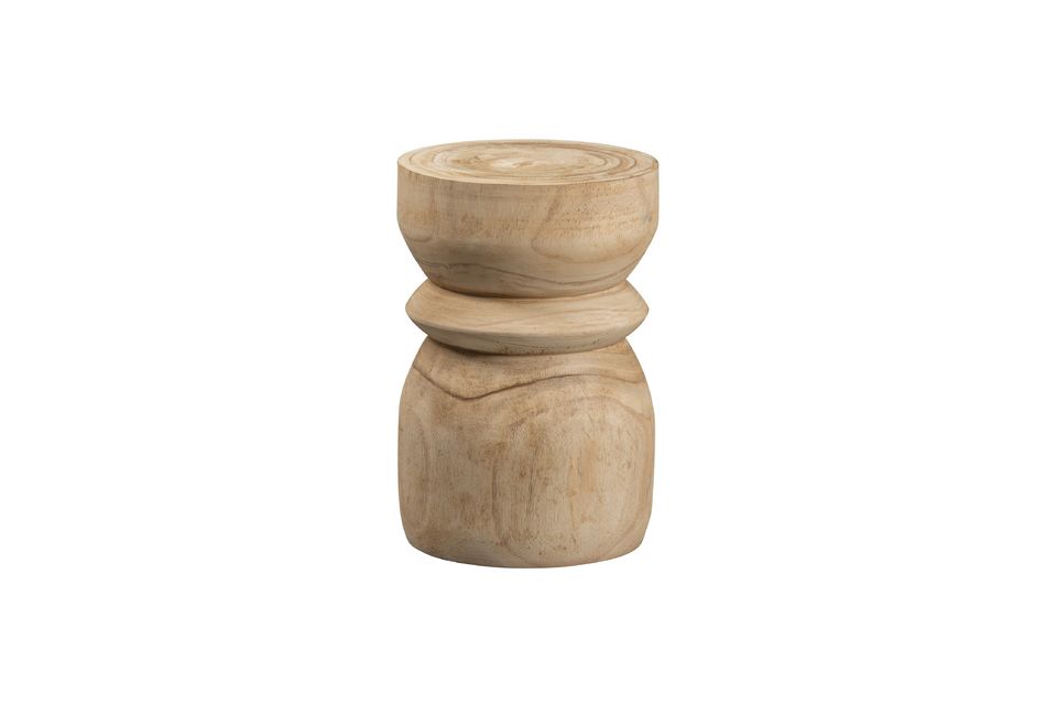 Taburete de madera beige Bikkel Woood