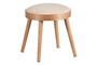 Miniatura Taburete de madera beige Laurie Clipped