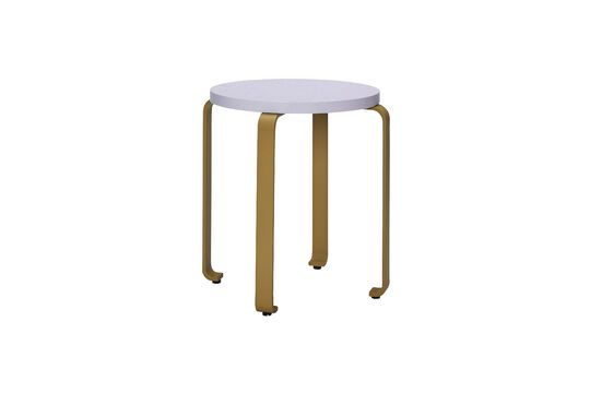 Taburete Smile de madera de fresno caqui y azul claro Clipped