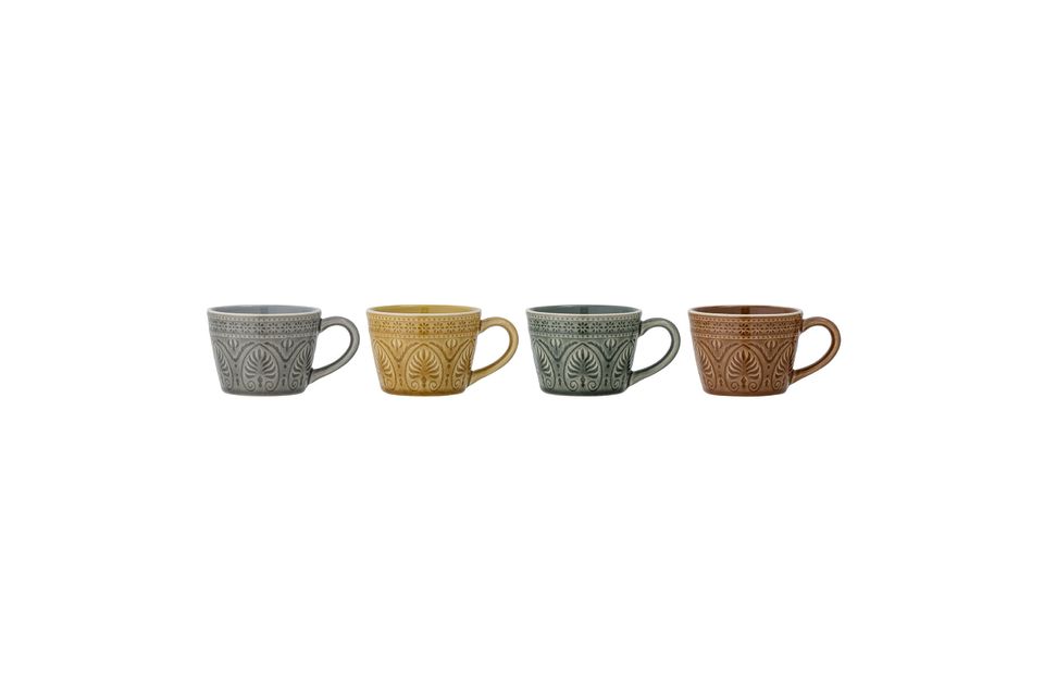 Taza de gres verde Rani Bloomingville