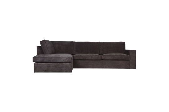 Thomas sofá de pana gris oscuro esquina izquierda Clipped