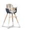 Miniatura Trona OVO azul con asiento beige Clipped