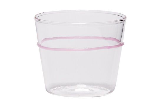 Vaso de agua de cristal rojo pálido Orbit