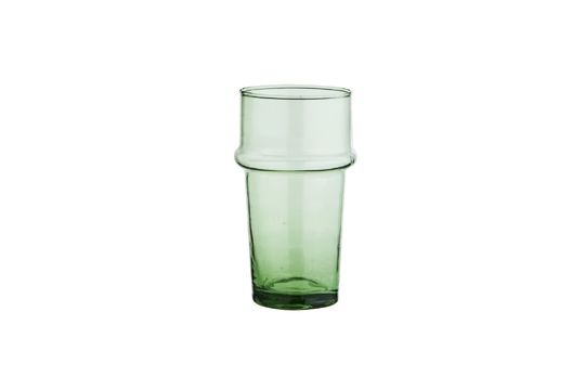 Vaso de agua grande de vidrio verde Beldi