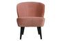 Miniatura Viejo sillón de terciopelo rosa Sara Clipped