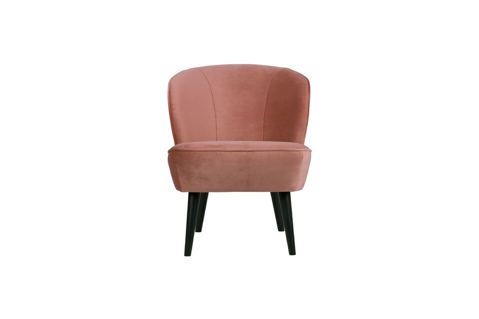 Viejo sillón de terciopelo rosa Sara Woood